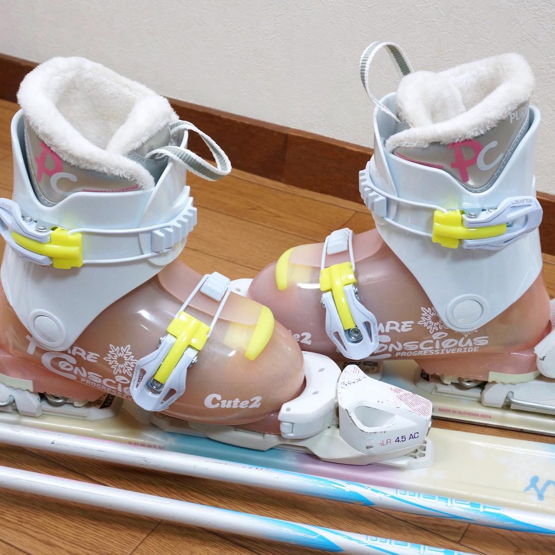 メンテ済 110cm 靴19cm PURE CONSCIOUS スキーセット