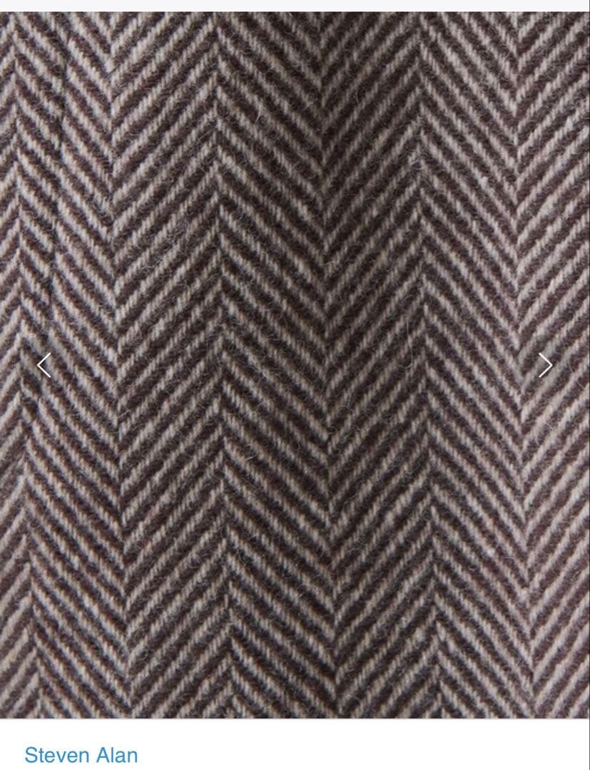 Steven Alan ウール ヘリンボーン インツープリーツドレストラウザーズ