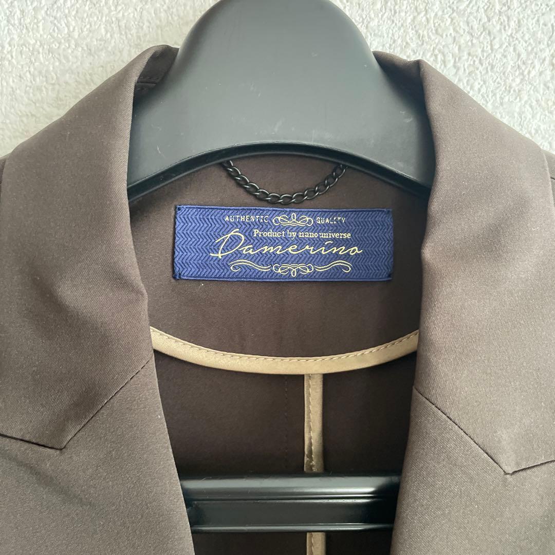 【一度着用】ナノユニバース ダメリーノ ストレッチセットアップ Mサイズ