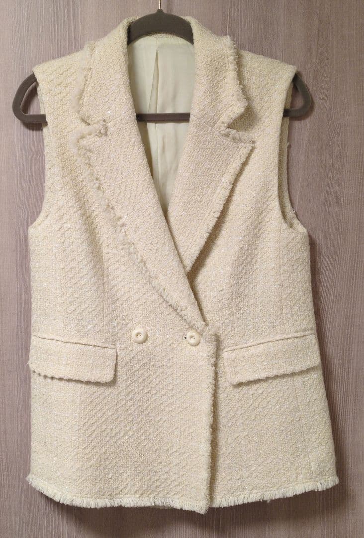 【arashiyama-neco】アルアバイルツイードジレMサイズ