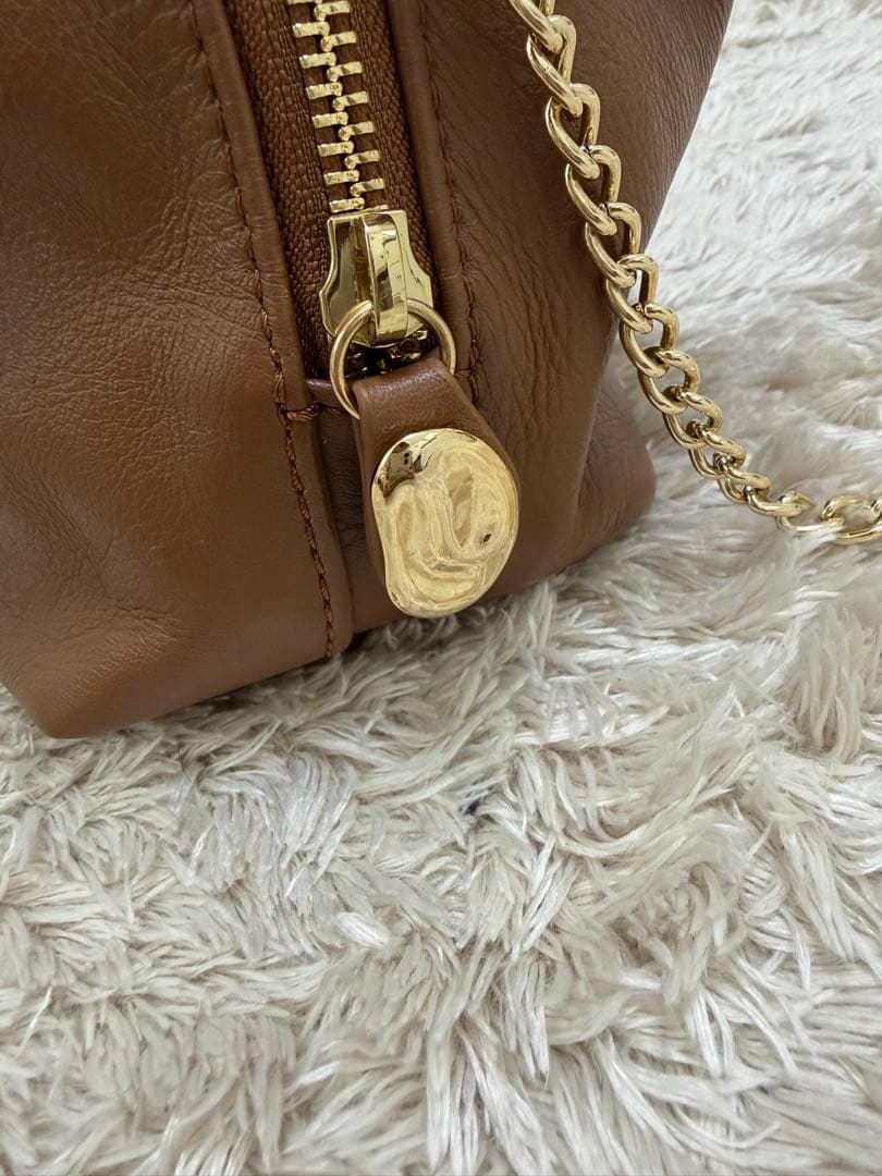 gemeil レイヤーチェーンバッグ キャメル