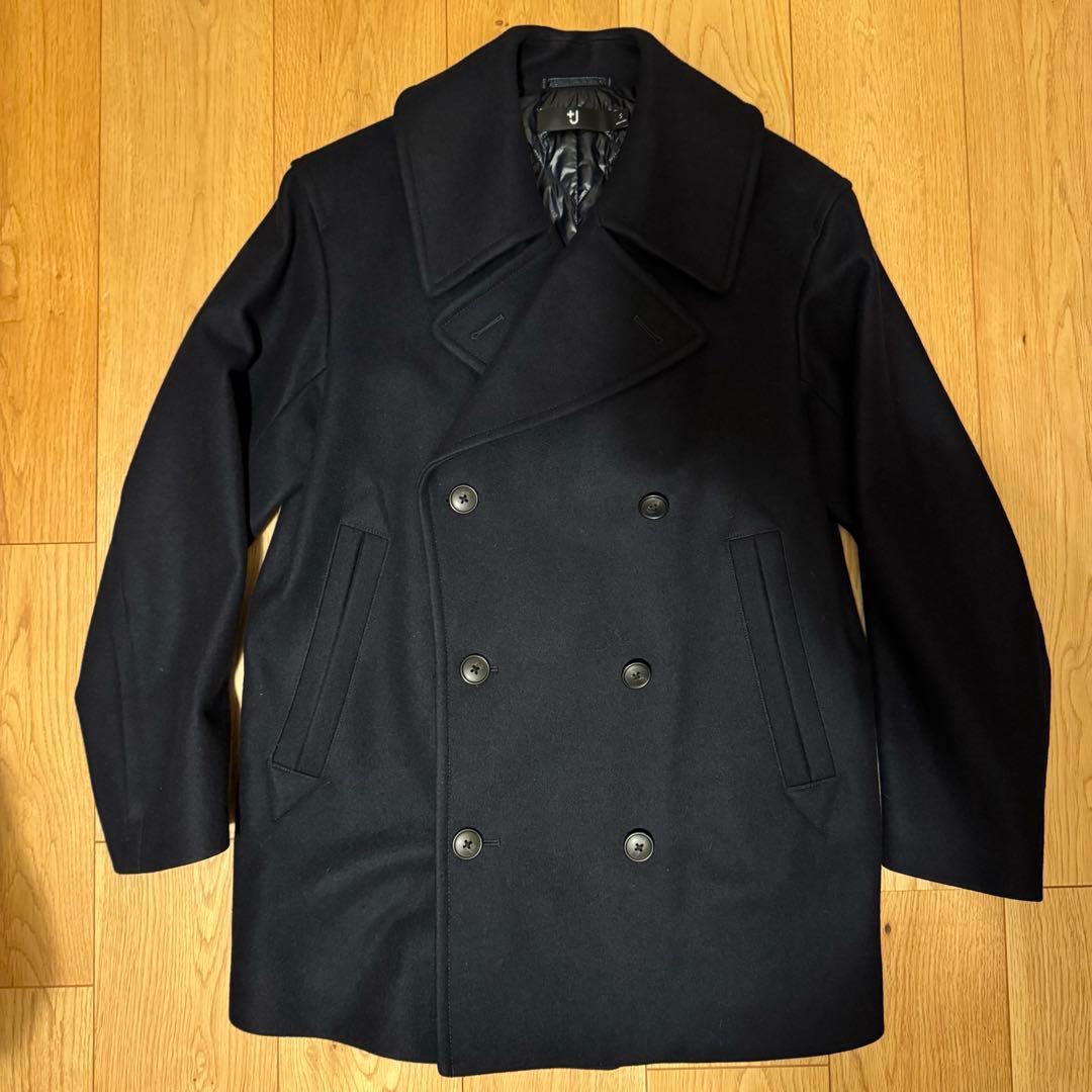 【美品】タグ付き +J ウールブレンドオーバーサイズピーコート サイズS