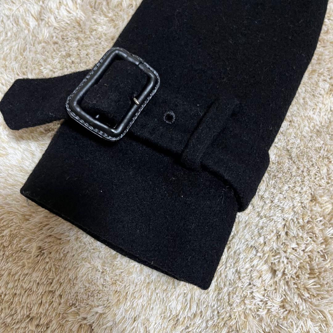 ANAYI ロングコート　カシミヤ混　チェスターコート　黒　38