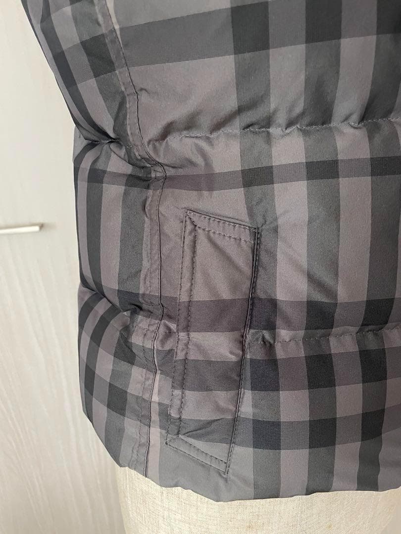 BURBERRY LONDON ダウンベスト　チェック　レディース　グレー