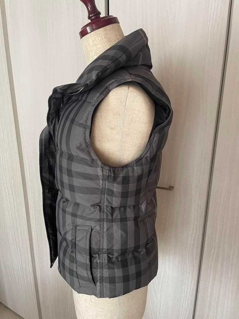 BURBERRY LONDON ダウンベスト　チェック　レディース　グレー