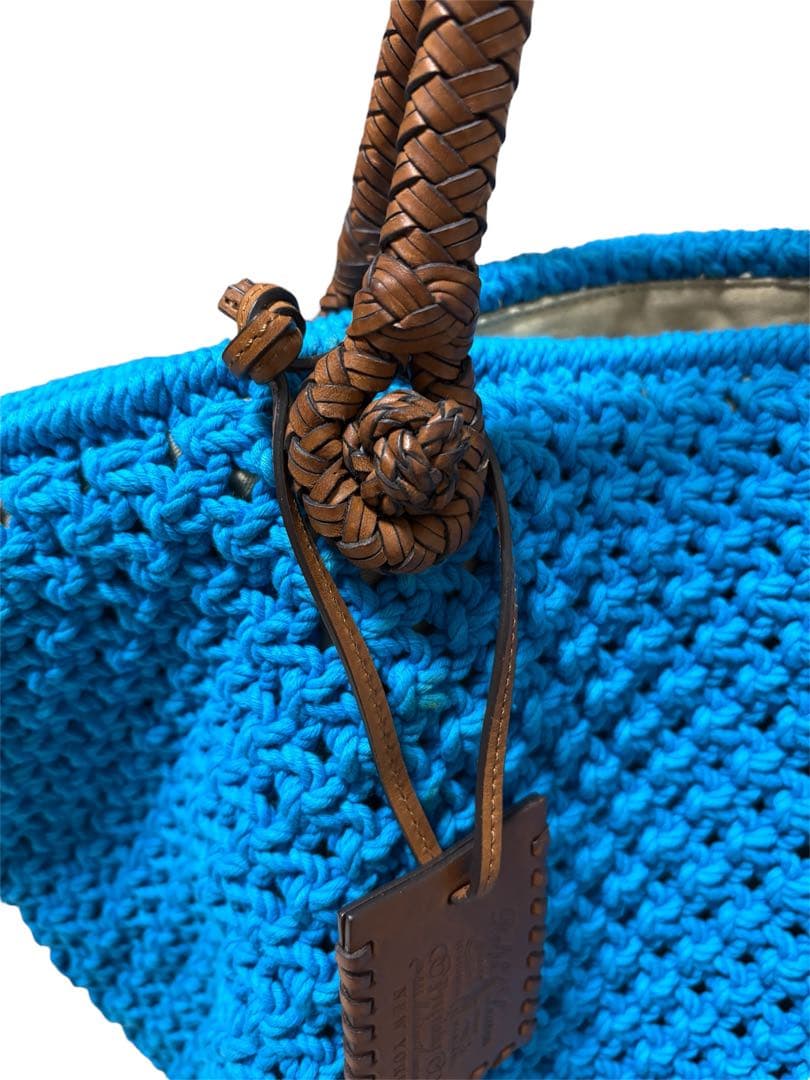 美品 RALPH LAUREN ラルフローレン レザー編み込み トートバッグ