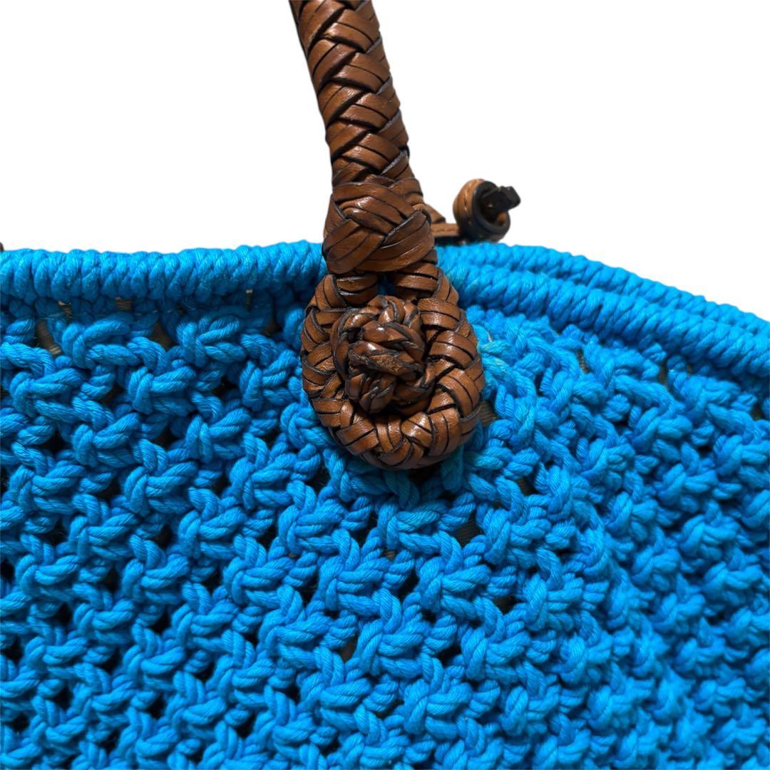 美品 RALPH LAUREN ラルフローレン レザー編み込み トートバッグ