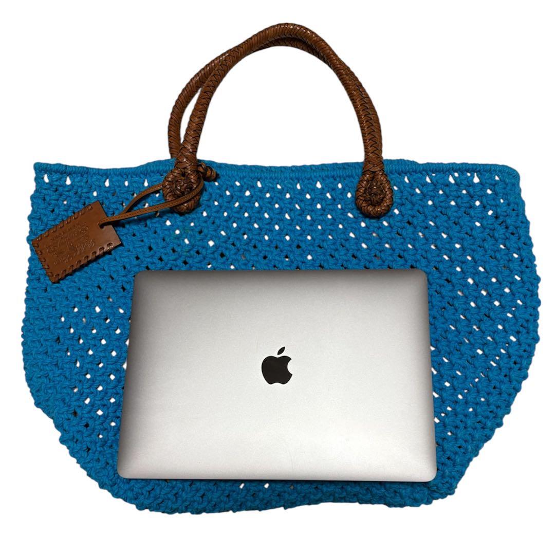 美品 RALPH LAUREN ラルフローレン レザー編み込み トートバッグ