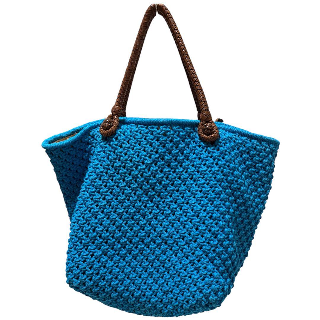 美品 RALPH LAUREN ラルフローレン レザー編み込み トートバッグ