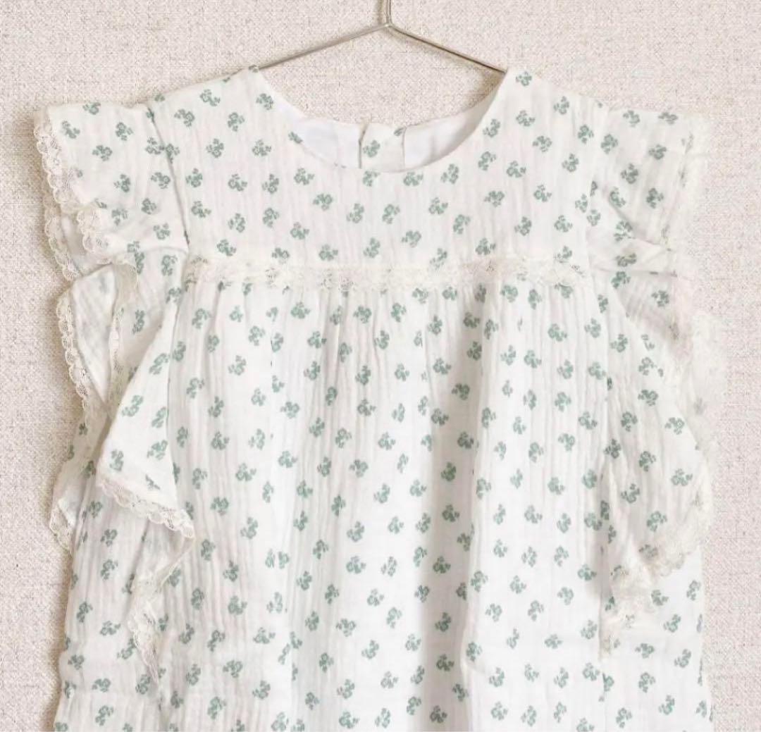 新品タグ付き アマイアキッズ ワンピース 6Y 120cm サンサカエプチ