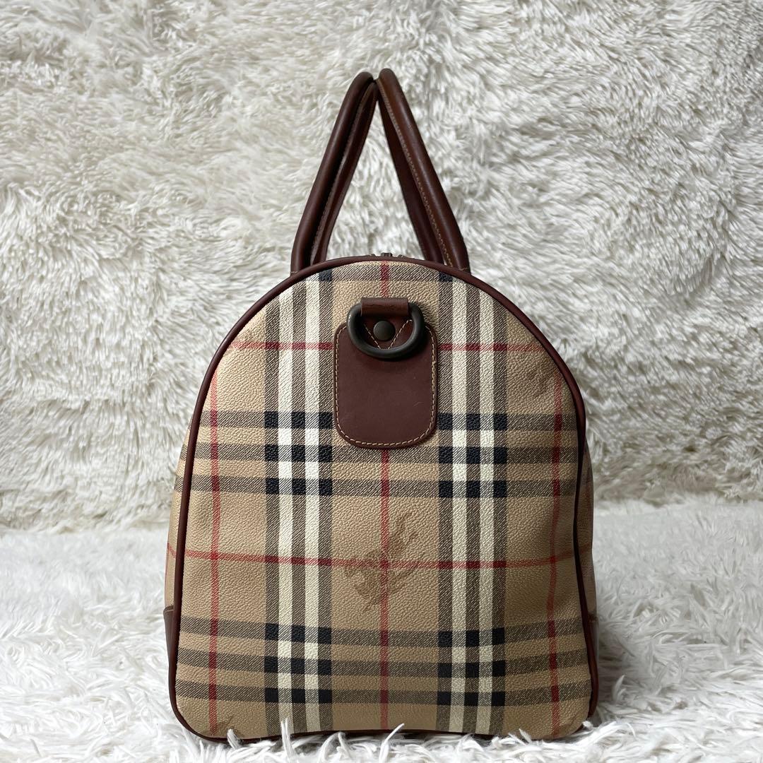 【美品】Burberry バーバリー　ボストンバッグ　PVC 大容量　メンズ