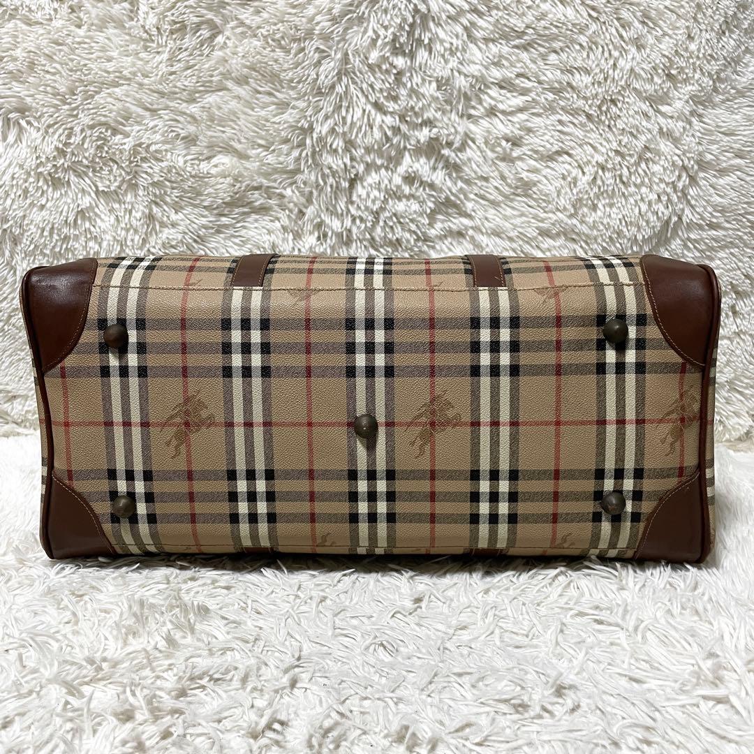 【美品】Burberry バーバリー　ボストンバッグ　PVC 大容量　メンズ