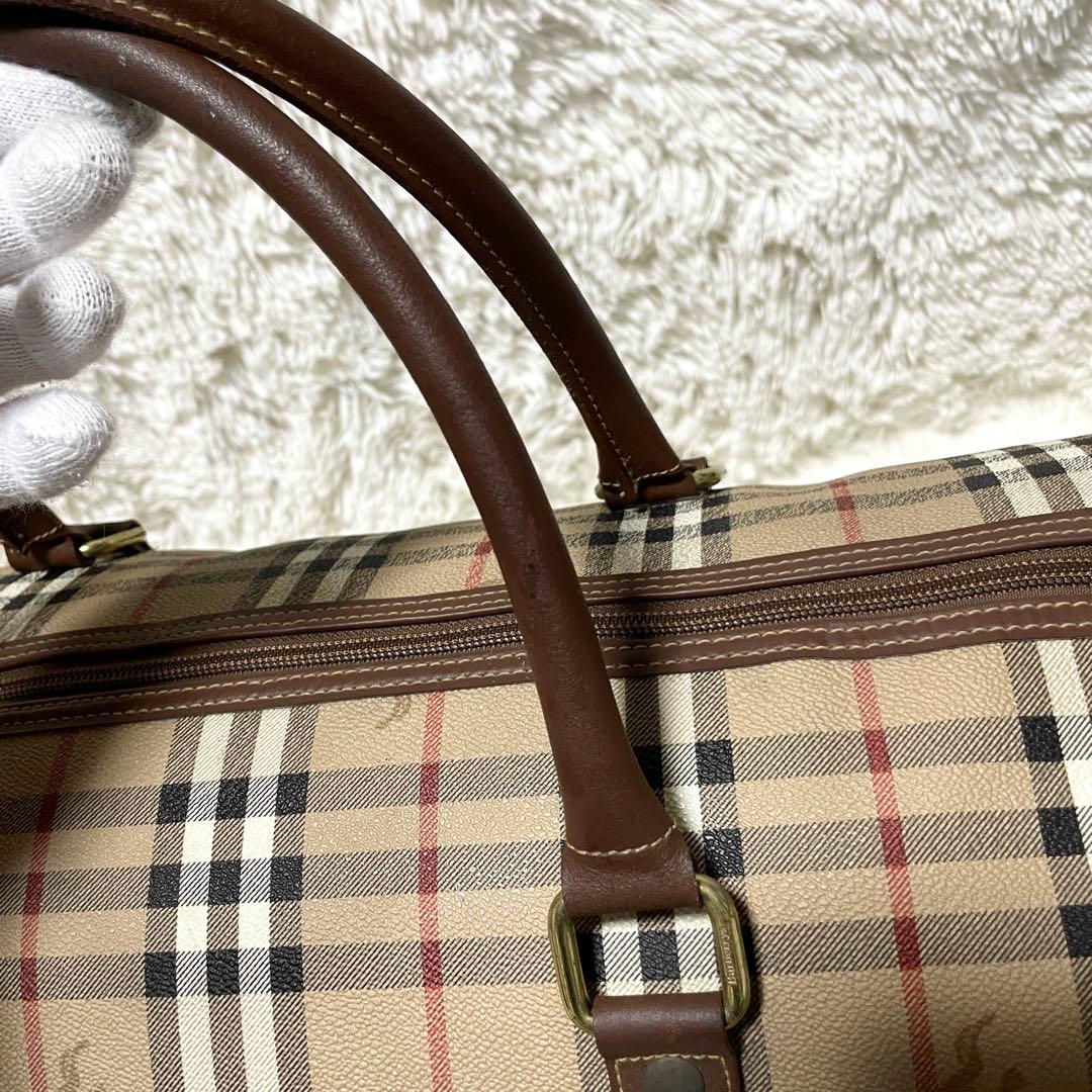 【美品】Burberry バーバリー　ボストンバッグ　PVC 大容量　メンズ