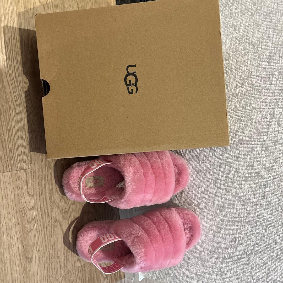 UGG ピンク ファー スリッパ サイズ6