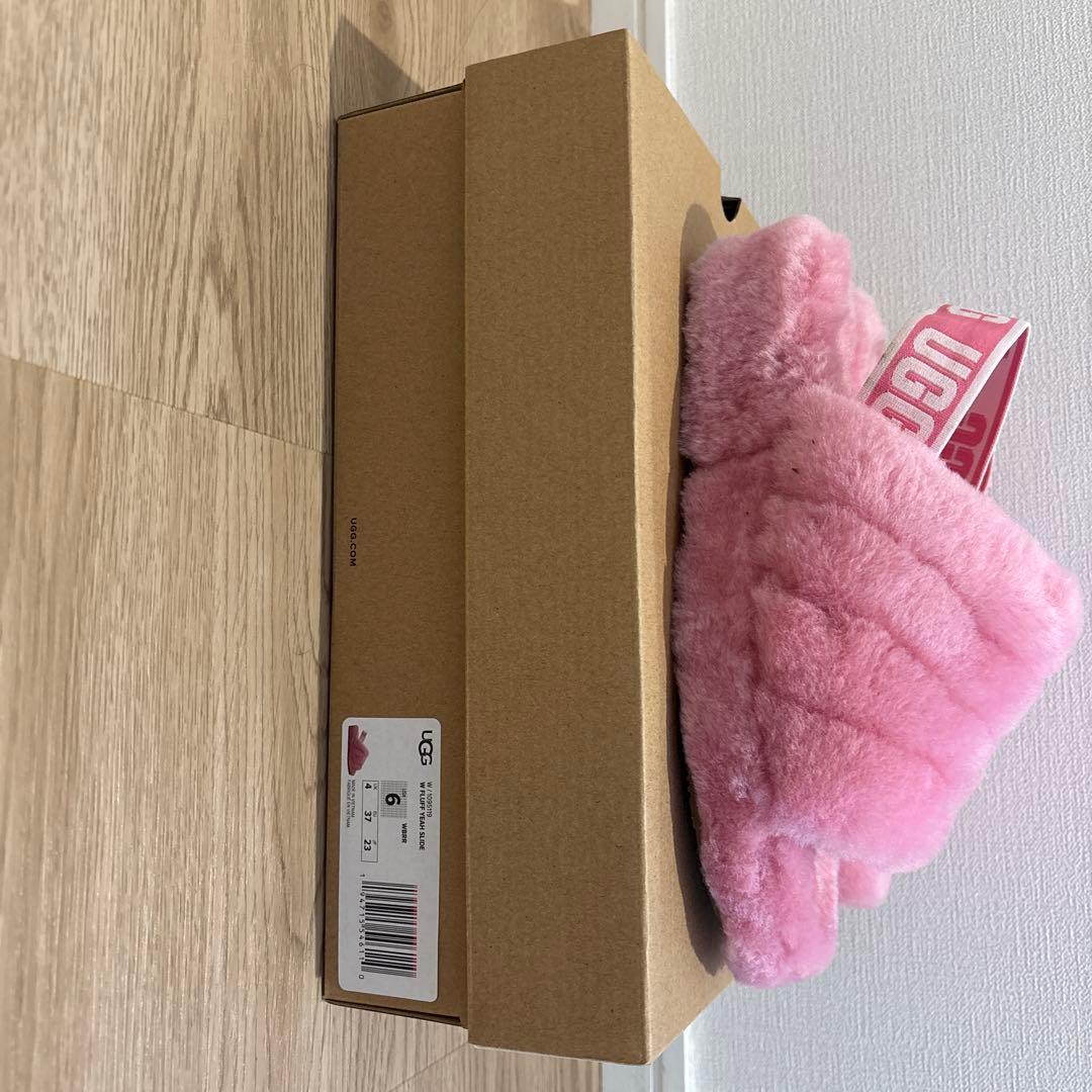 UGG ピンク ファー スリッパ サイズ6