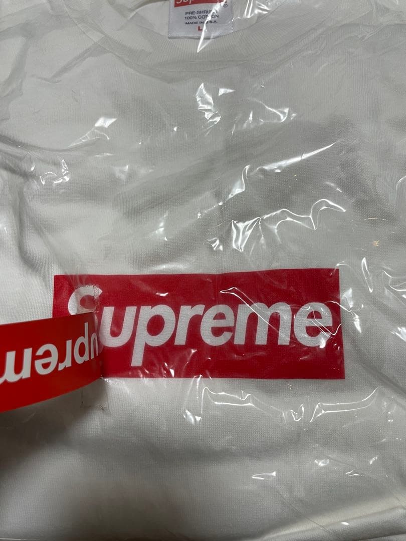 【新品未開封】Supreme Box Logo L/S Tee White L
