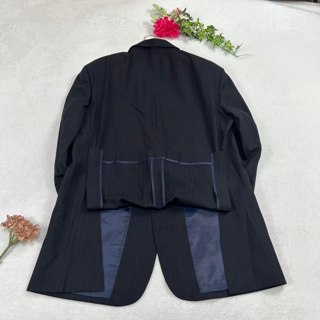 I277 美品 XL バーバリーロンドン スーツ上下 ネイビー メンズ