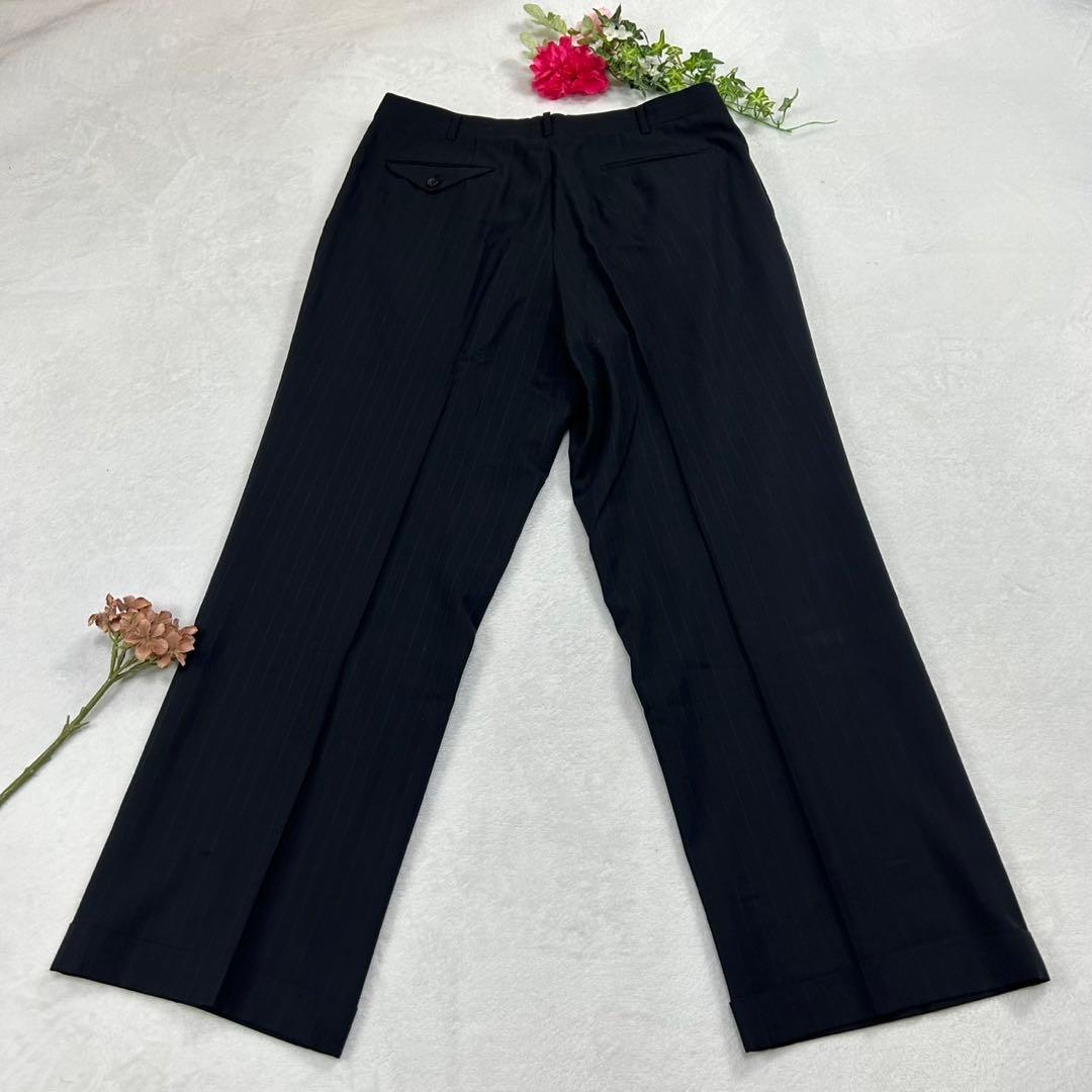 I277 美品 XL バーバリーロンドン スーツ上下 ネイビー メンズ