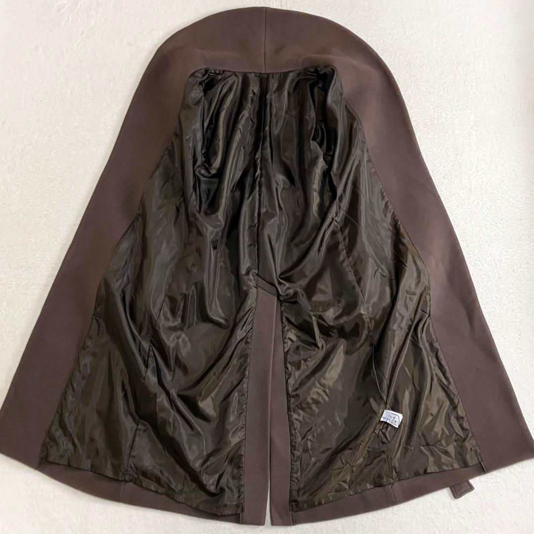CACHEC カシェック　ショールカラーガウンコート　ブラウン　中村麻美　日本製