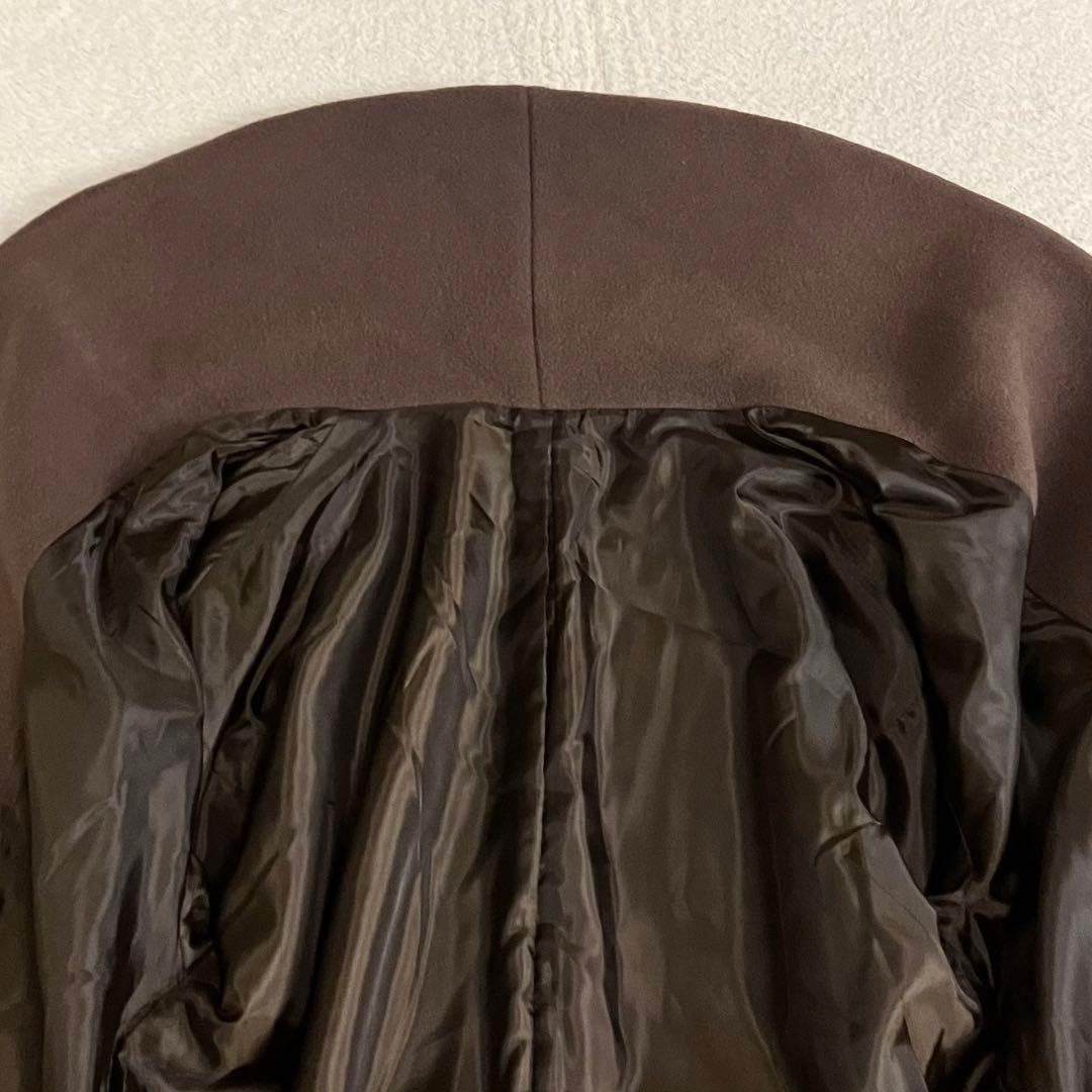 CACHEC カシェック　ショールカラーガウンコート　ブラウン　中村麻美　日本製