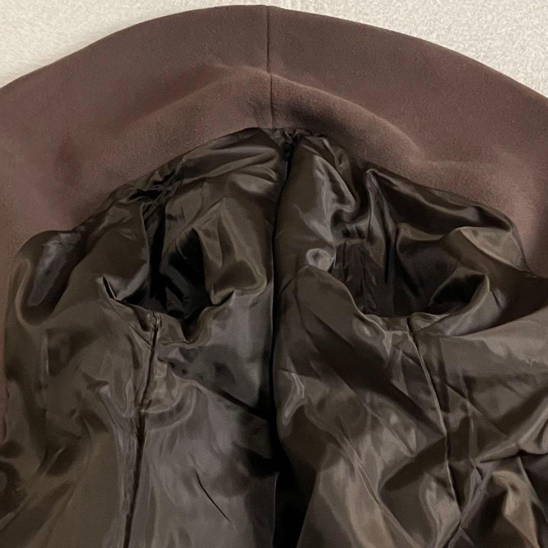 CACHEC カシェック　ショールカラーガウンコート　ブラウン　中村麻美　日本製