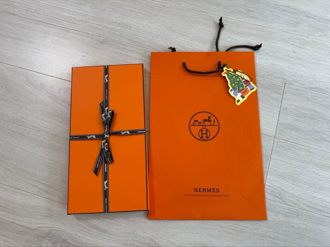 新品未使用　エルメス　カシミヤマフラー モール　グレー