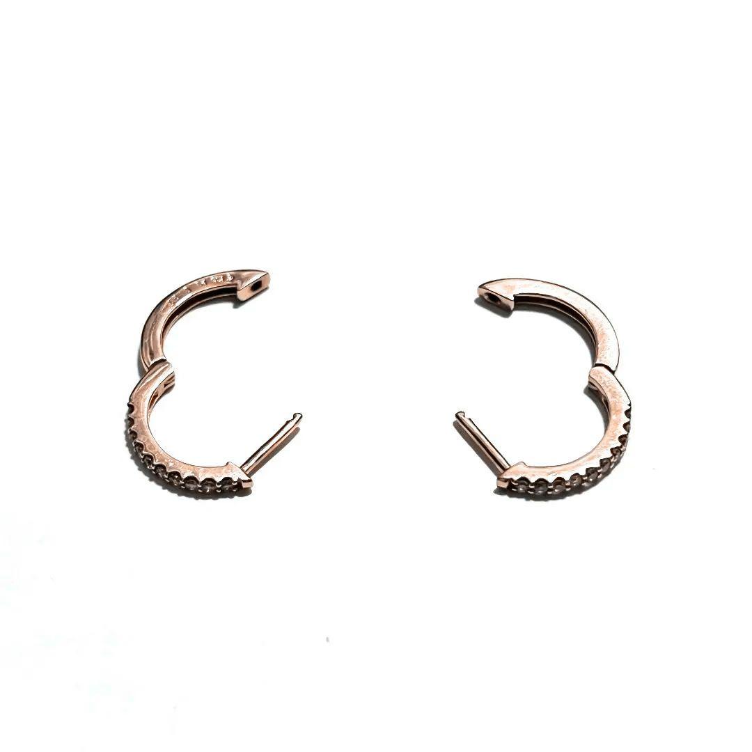 さ*ら様 K10PG　ダイヤモンドピアス　フープタイプ　エステール