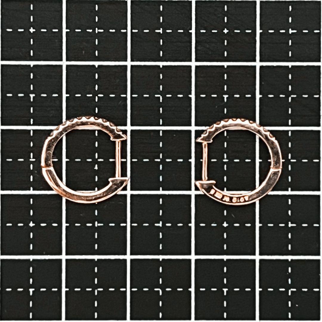 さ*ら様 K10PG　ダイヤモンドピアス　フープタイプ　エステール