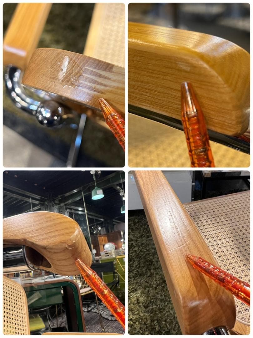 チェスカ チェア リプロダクト アーム付き ダイニングチェア ラタン モダン