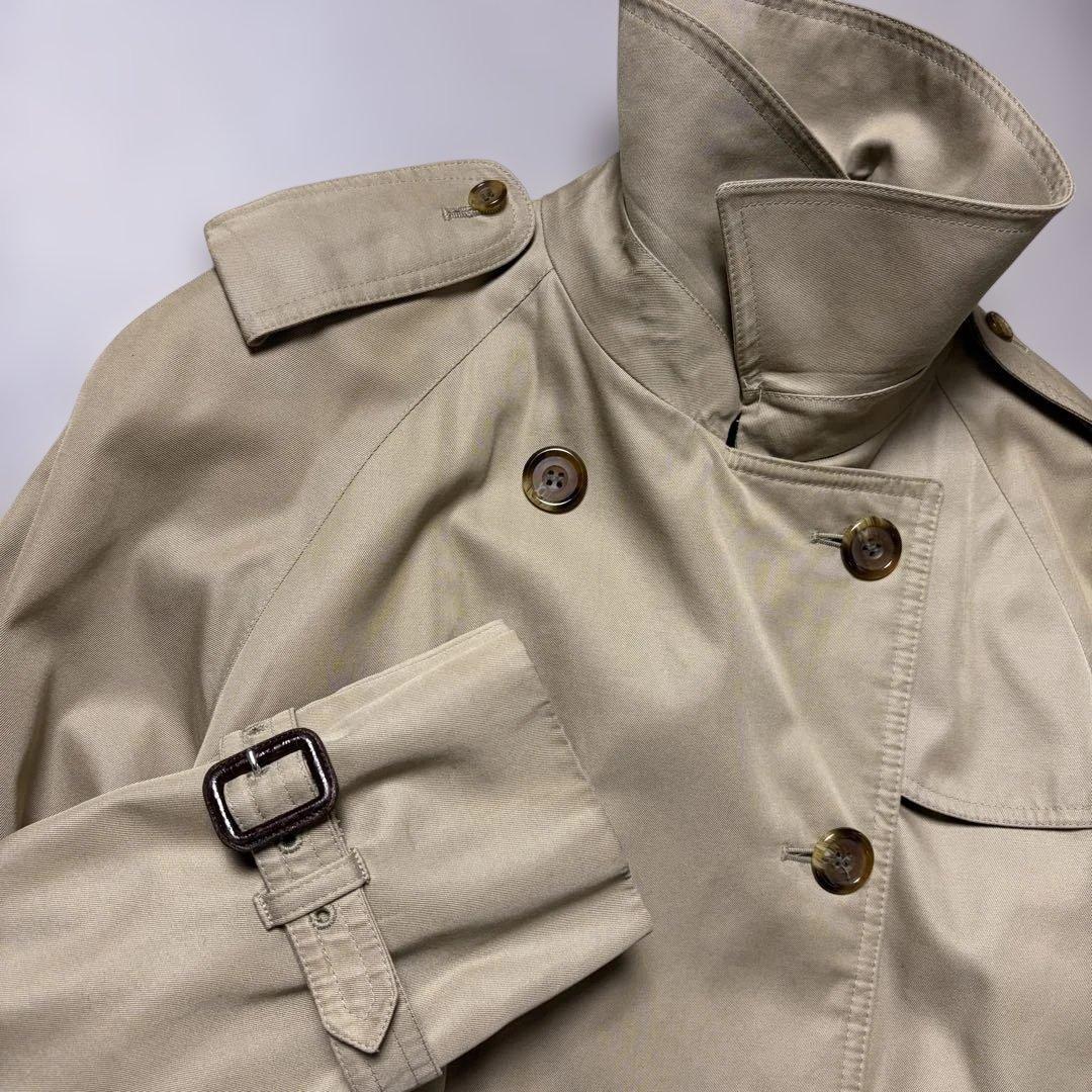 アクアスキュータム ロングトレンチコート チェック柄