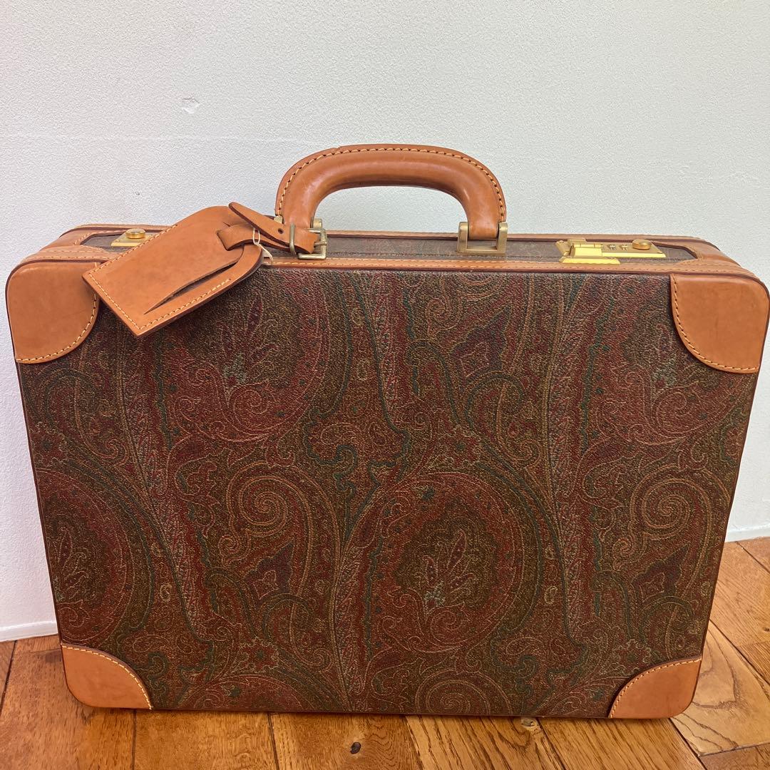 びっくらこいたエトロ　アタッシュケース　ペイズリー柄
