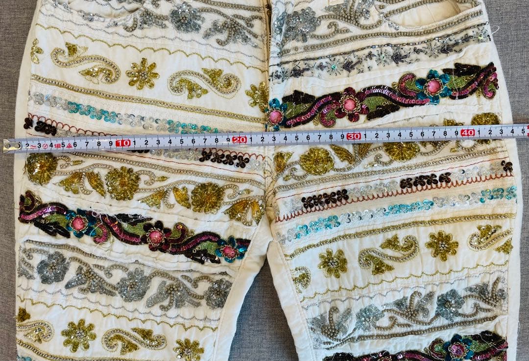 希少　ジュンヤワタナベ　コムデギャルソン　パンツ　刺繍　ビーズ　ボトム