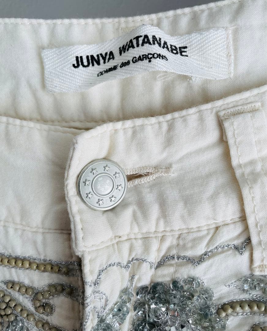 希少　ジュンヤワタナベ　コムデギャルソン　パンツ　刺繍　ビーズ　ボトム