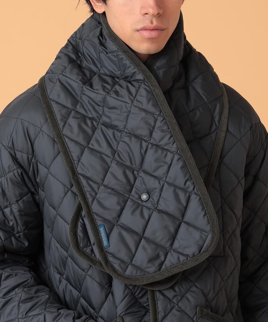【BEAMS別注】LAVENHAM / BUTTON QUILT SCARF