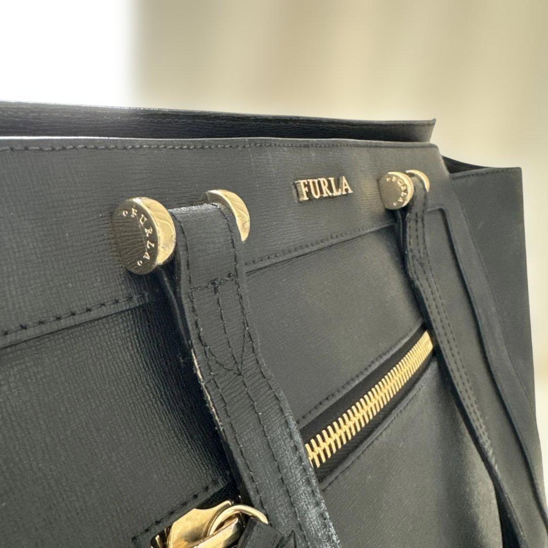 FURLAトートバッグ ブラックA4 サイズ
