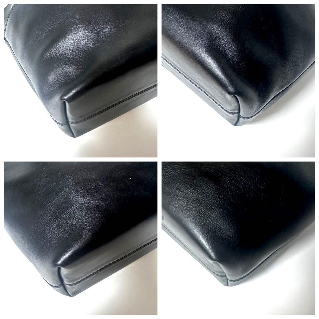 【美品】HIROFU アルコトートバッグ A4可レザー 軽量 上品 肩掛けBAG