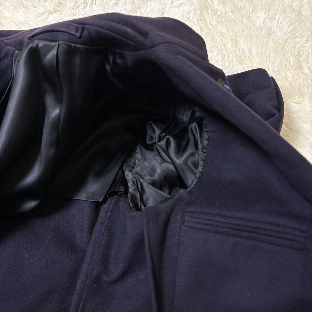 ラルディーニ カシミヤ ブートニエール付 チェスターコート ダークネイビー 44