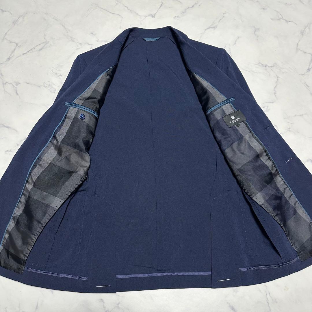 未使用品　ブラックレーベルクレストブリッジ　ネイビージャケット　裏地チェック　L