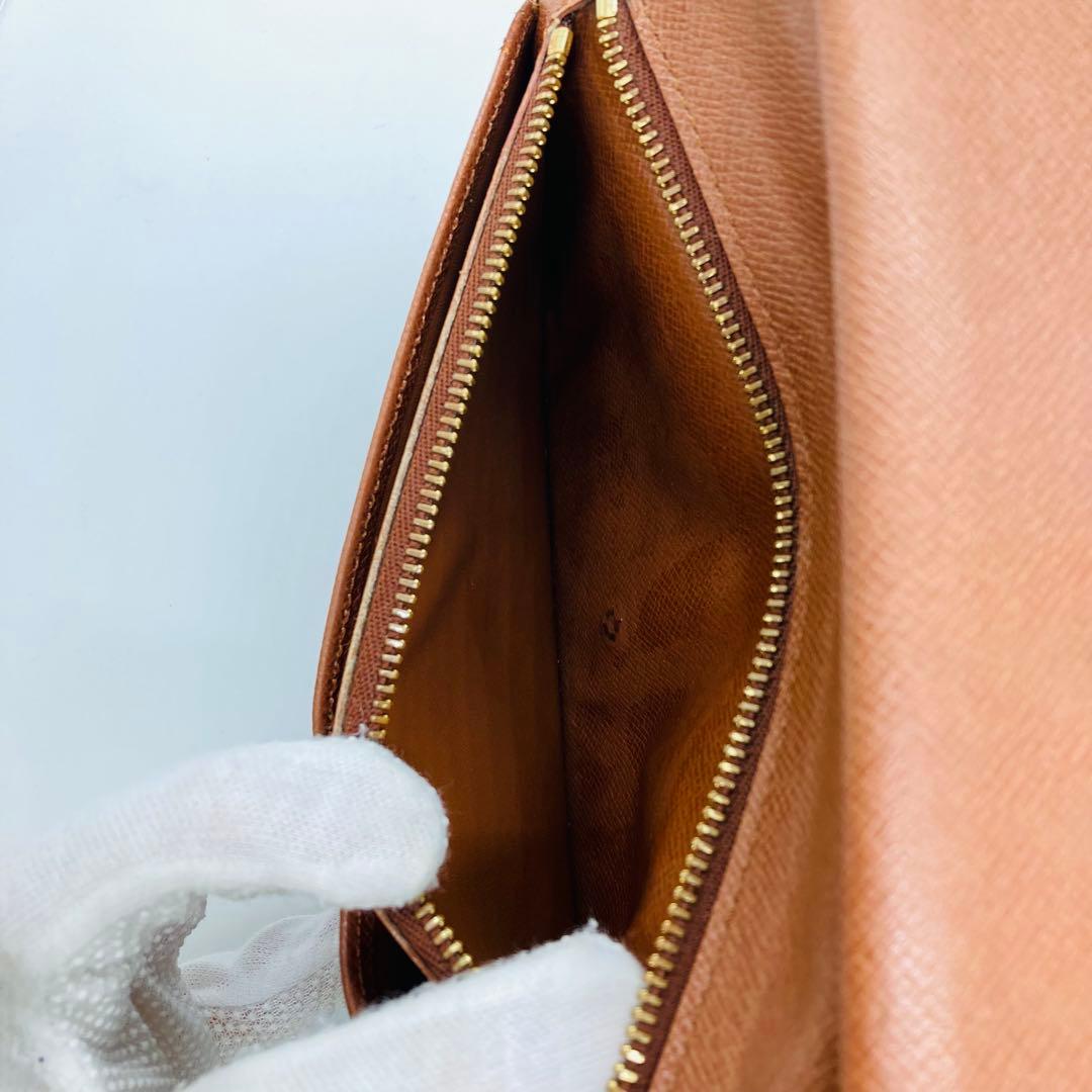 ルイヴィトン モノグラム コンチネンタル クラッチ がま口 長財布 A866