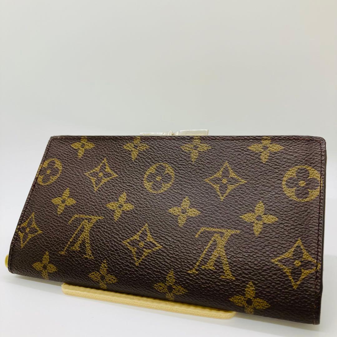 ルイヴィトン モノグラム コンチネンタル クラッチ がま口 長財布 A866