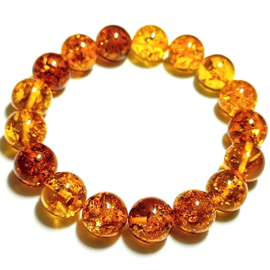 ★大粒！バルティックアンバー 12ミリ珠 ブレスレット(SA+)