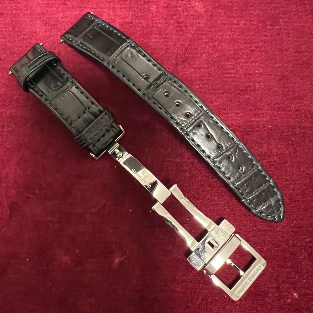グランドセイコー 純正バックル レザーベルト付ラグ幅19mm尾錠幅16mm
