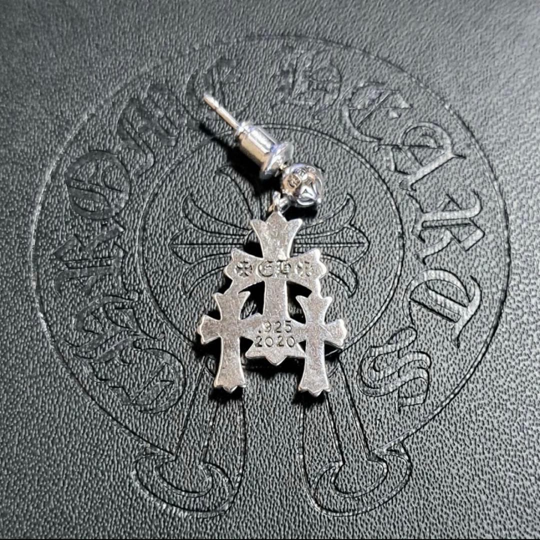 【破格】Chrome Hearts 3CHクロス ドロップ ピアス レアアイテム