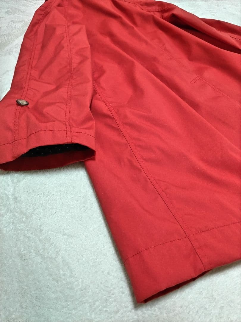 美品　ノースフェイス　パープルレーベル　ステンカラーコート　赤　ドット柄