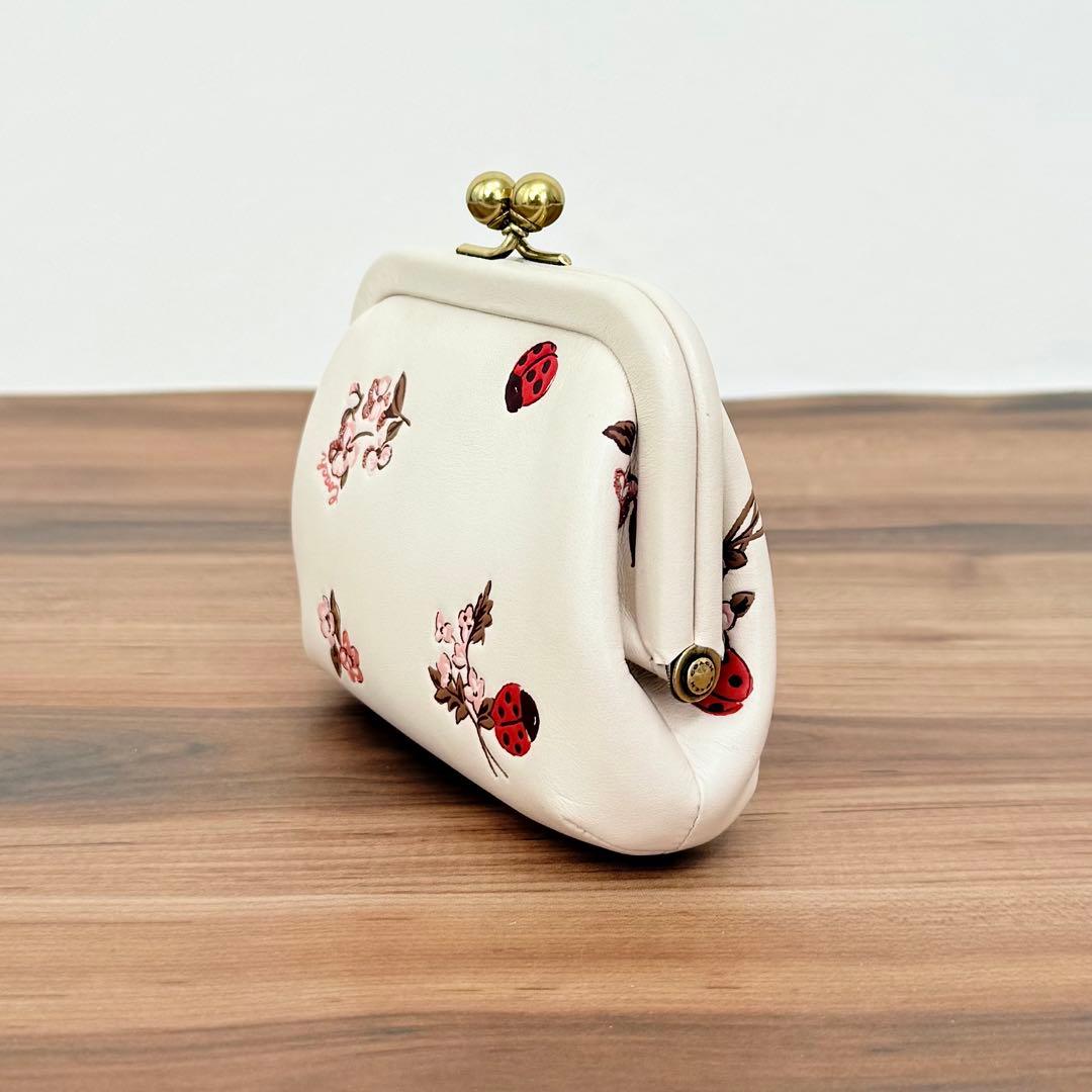 【美品】COACHコーチ がま口 ノラキスロック ケース レディバグ 財布