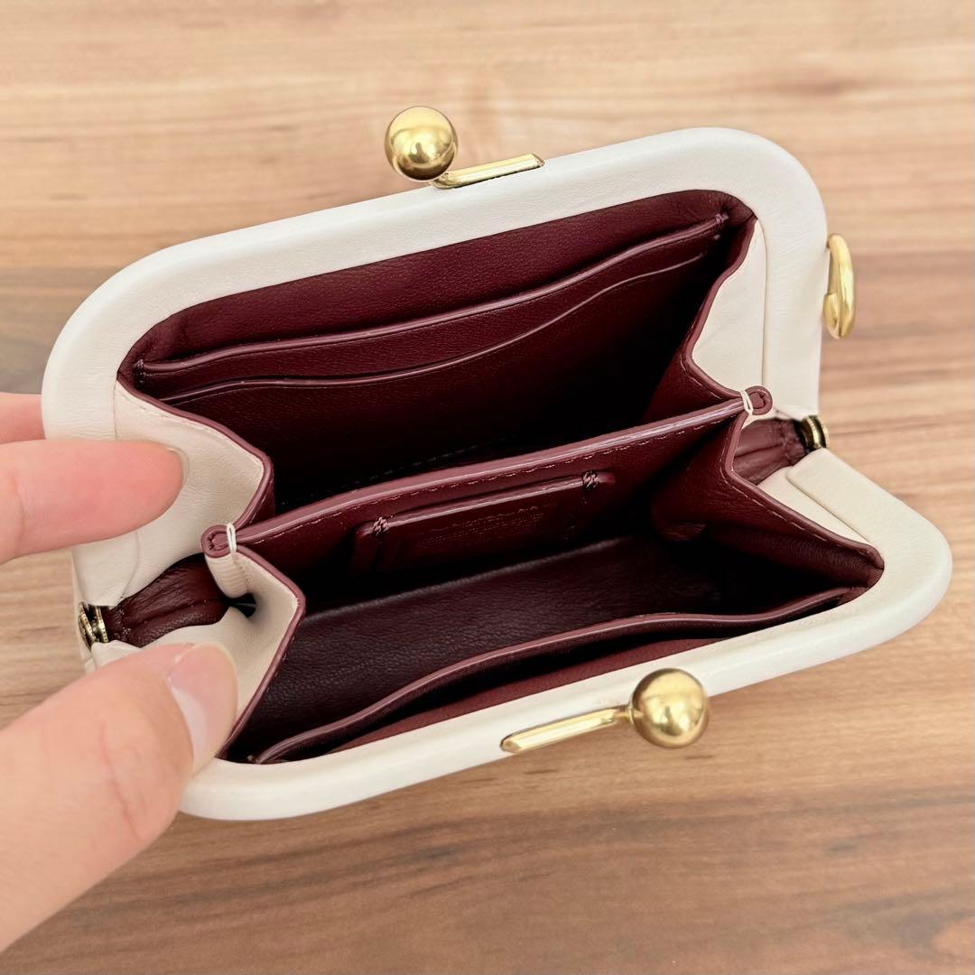 【美品】COACHコーチ がま口 ノラキスロック ケース レディバグ 財布