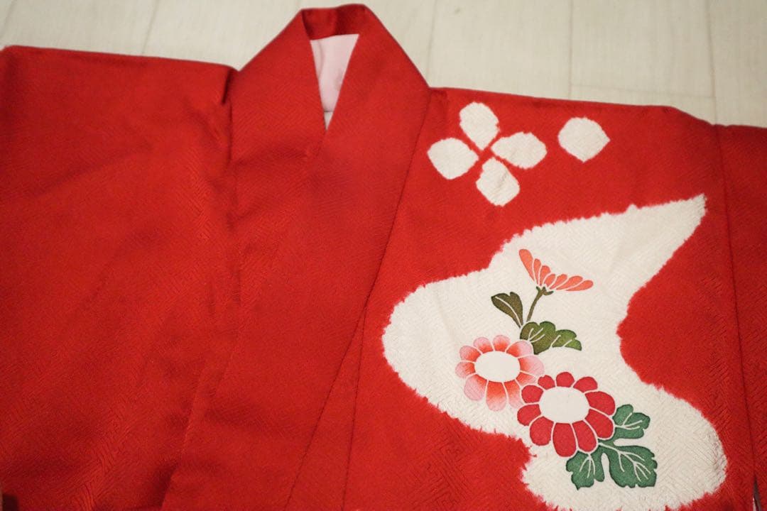 ★のりおん★ 七五三　正絹　絞り　着物　被布　3歳　フルセット