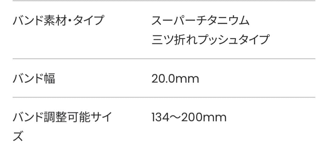 CITIZEN スーパーチタニウム ベルト 20mm 純正 新品