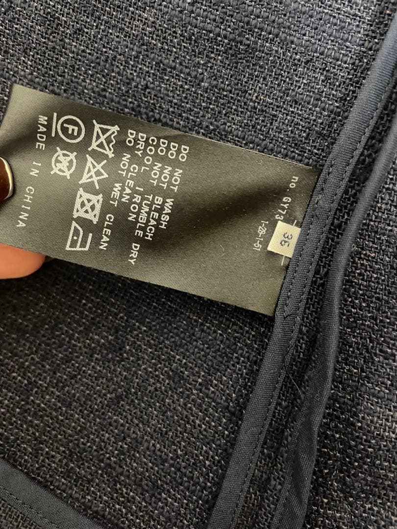 値下げ中＊新品未使用⭐︎IENA イエナ　ノーカラージャケット　ネイビー　春