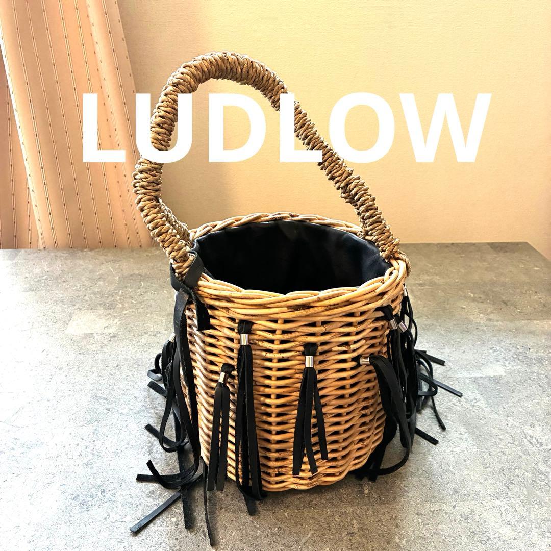 LUDLOW フリンジ付きかごバッグ